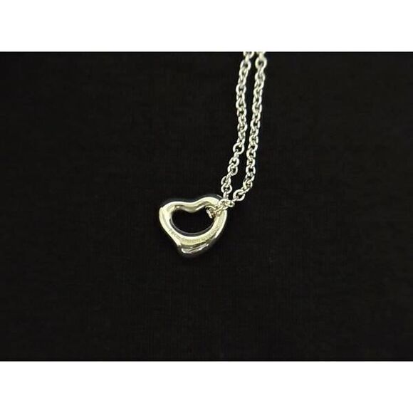Tiffany Handbags - TIFFANY Co Elsa Peretti Open Heart Necklace Silver